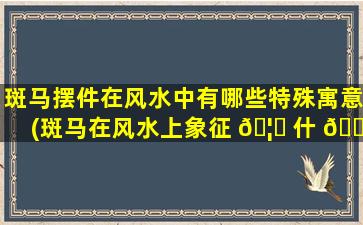 斑马摆件在风水中有哪些特殊寓意(斑马在风水上象征 🦋 什 🌷 么)